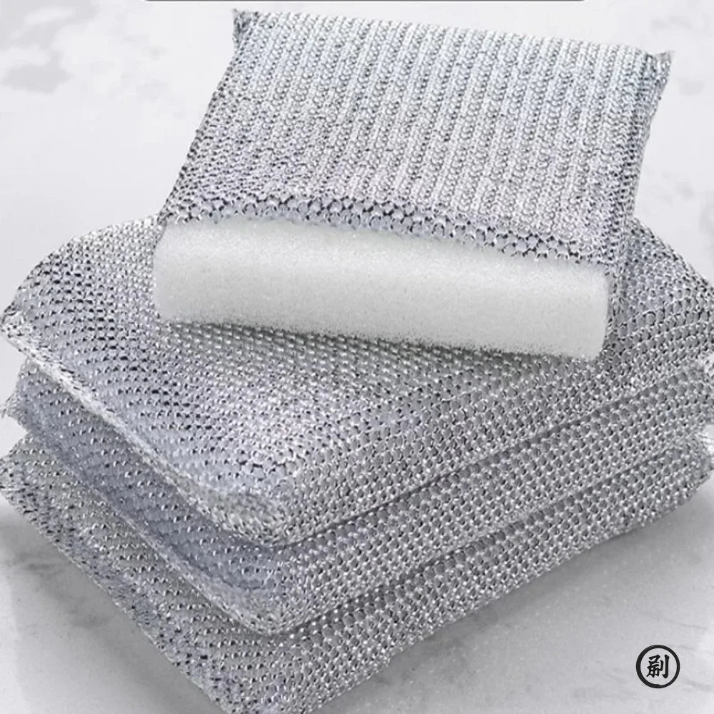 4pcs, Kitchen Dishwashing Sponge, Does Not Hurt Pot Brush Pot Artifact, Household Scratch-free Cleaning Sponge Wipe