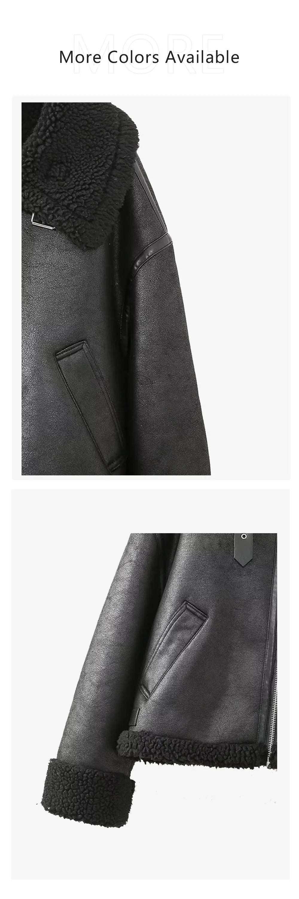 UNIZERA Women's Jacket with Collar Long Sleeve Zipper Pocket Double sided Motorcycle Style Spring New Style Jacket