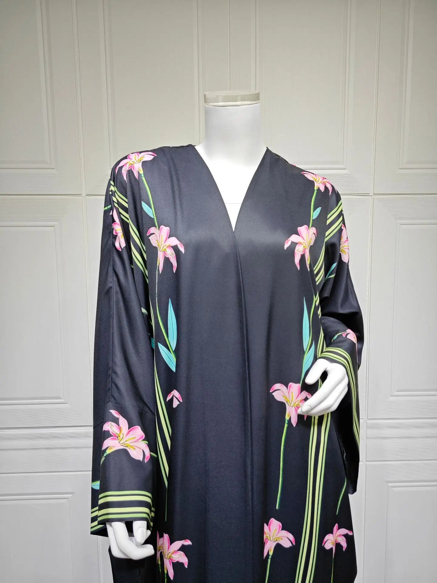 Uni Islamic Clothing Modest Abaya Women Muslim Dress Front Open Printed Abaya 2025 With Hijab Scarf Two Piece Set for Summer