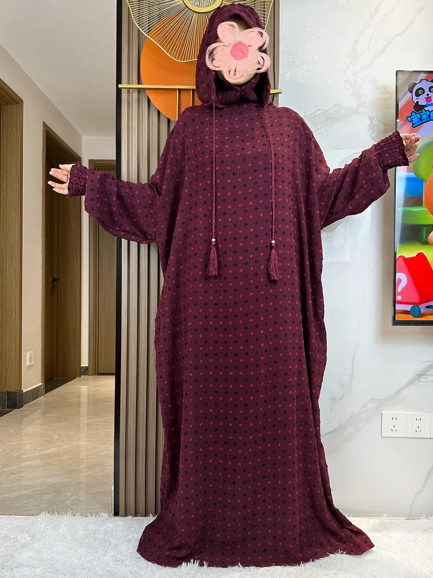 2025 Ramadan Niqab Khimar Muslim Hoody Abaya Dubai Turkey Islam Prayer Clothes African Dresses For Women Kaftan Robe Musulmane