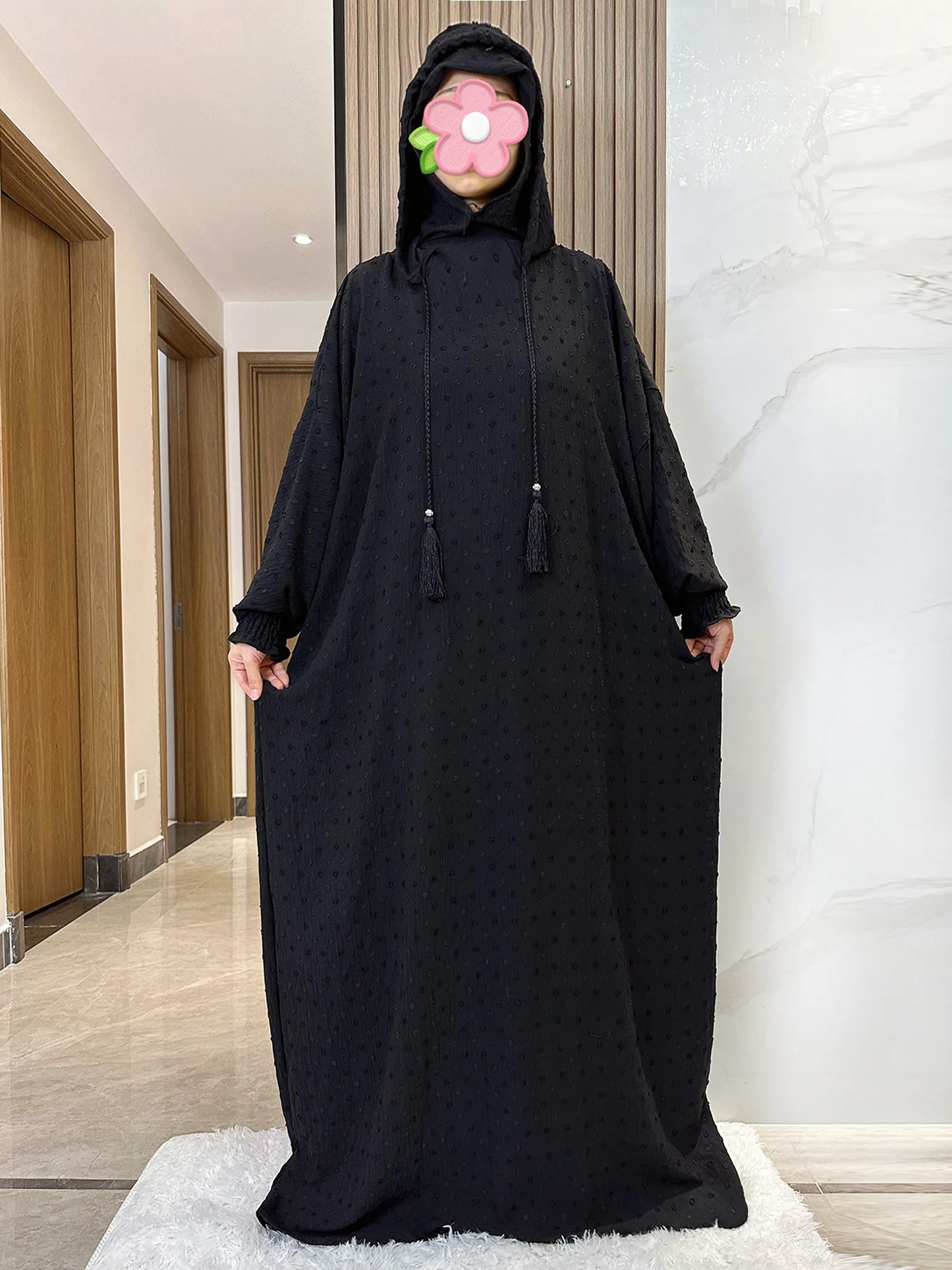 2025 Ramadan Niqab Khimar Muslim Hoody Abaya Dubai Turkey Islam Prayer Clothes African Dresses For Women Kaftan Robe Musulmane